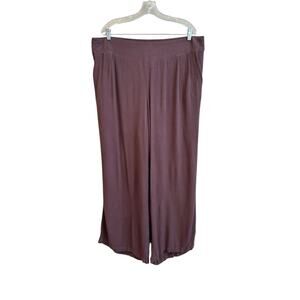 NEW Torrid Plum Purple Wide Leg Textured Flowy Baggy Pockets Pants Size 18 20